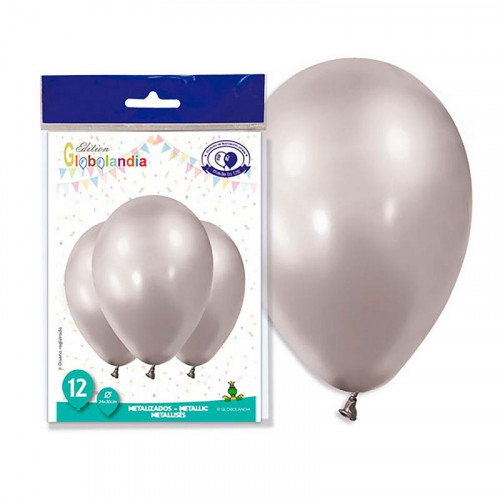 Bolsa de 12 Globos Plata