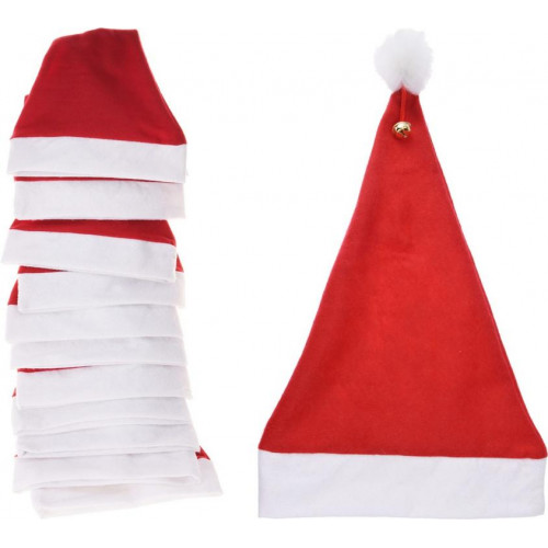 Gorro de Papá Noel 40x30 cm con Cascabel