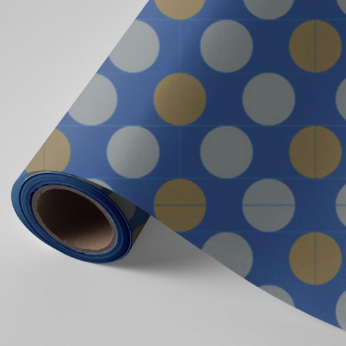 Bobina de Papel de Regalo Fondo Azul...