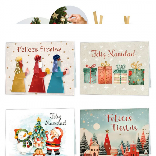 Mini Tarjeta de Navidad Fantasía