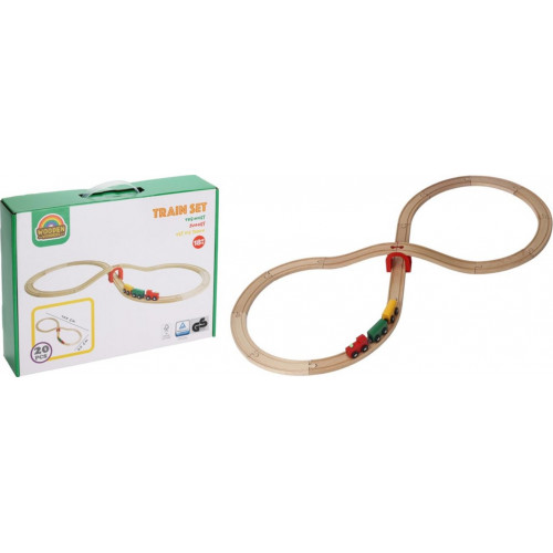 Tren de Madera con 20 Piezas