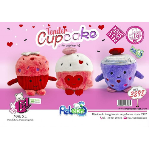 Cojín Cupcakes 3 Sabores 20 cm