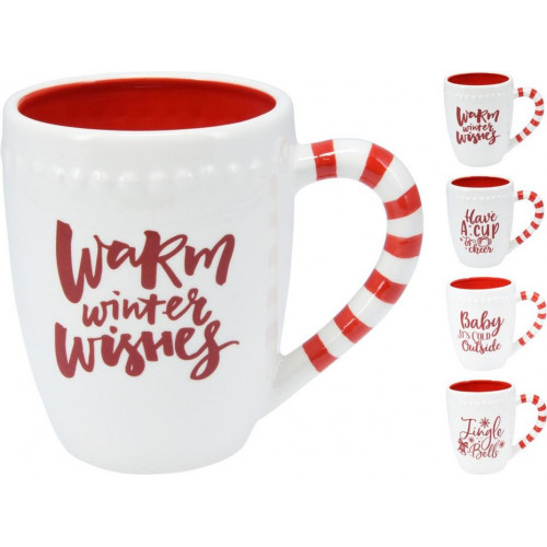 Taza con Mensaje Navideño 11 cm Surtida