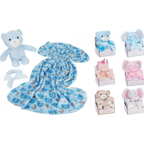 Peluche de 33 cm con Manta Infantil