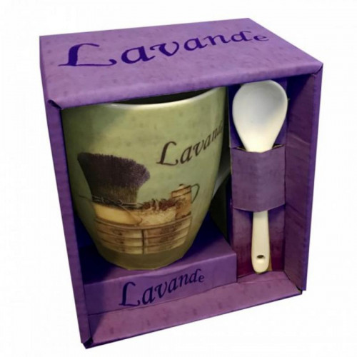 Taza con Cuchara Lavanda en Caja de...
