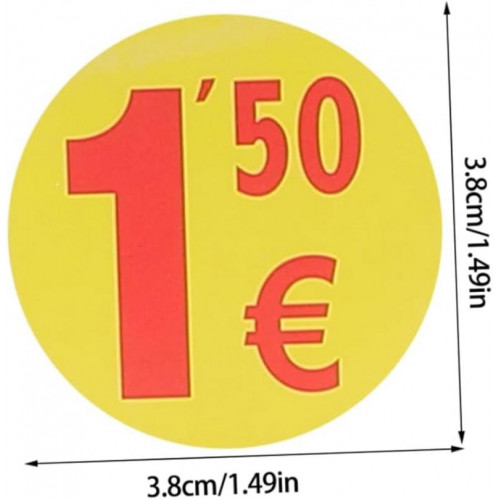 Etiqueta de Precio de 1,50 Euros