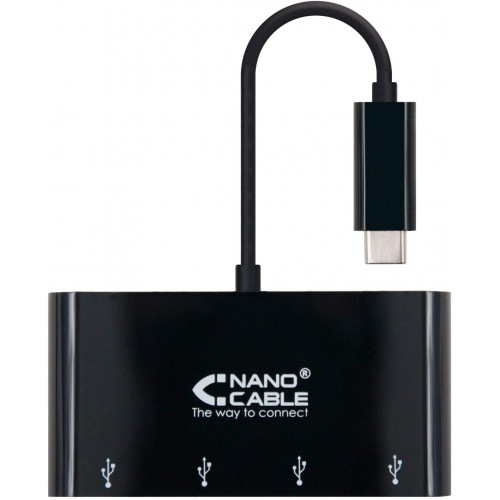 HUB USB-C 4 Puertos USB 3.0 Nanocable...