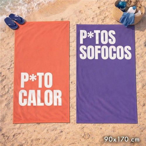 Toalla de Playa con Frases de Calor...