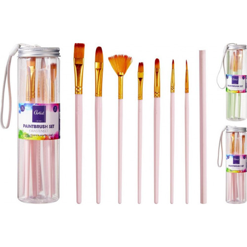Set de 8 Pinceles con Lápiz 2 Modelos