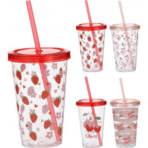 Vaso con Pajita 600 ml 4SMOD