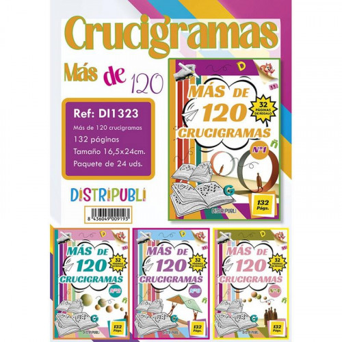 Libro de 120 Crucigramas 132 Páginas
