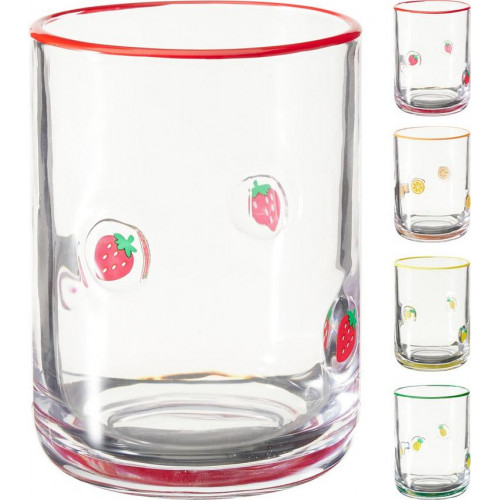 Vaso de Cristal con Frutas 410 ml 4...