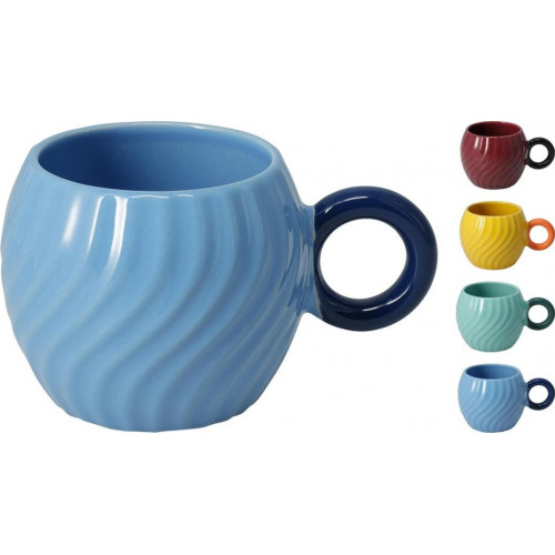 Taza de 400 ml con Ondas en 4 Colores