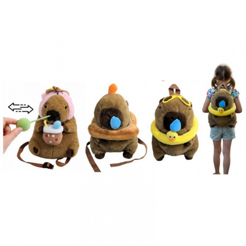 Mochila Figura Peluche Capybara