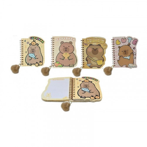 Libreta Troquelada con Pompón Capybara