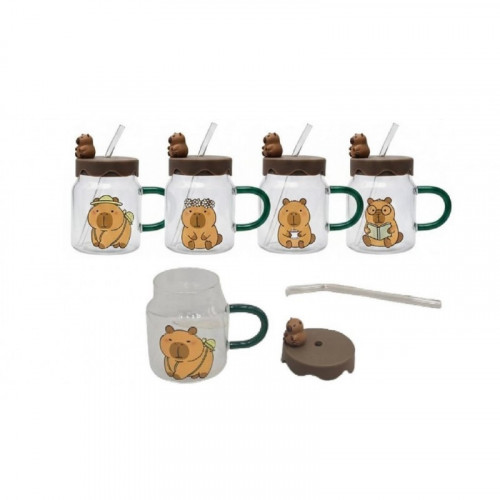 Tazas con Tapa de Silicona Capybara