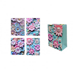 Bolsa de Regalo con Flores 3D
