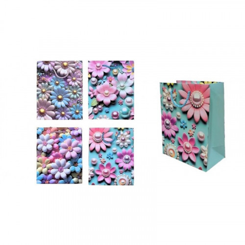 Bolsa de Regalo con Flores 3D