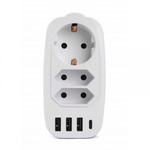 Enchufe Múltiple 7 en 1 con USB 5V Mader
