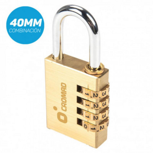 Candado Combinación de Latón 40mm Cromad