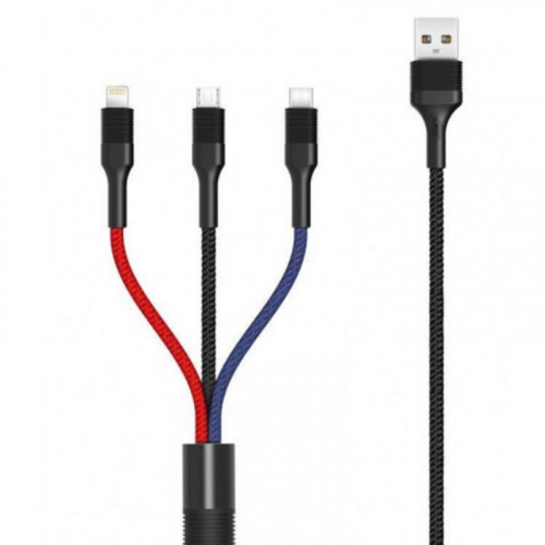 Cable de Carga Rápida 3 en 1 Cordón...