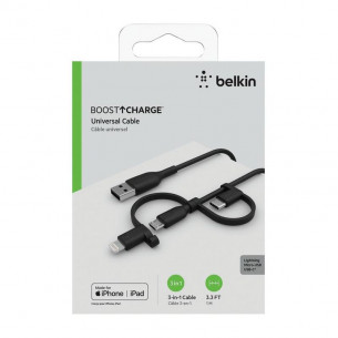 Belkin Cable USB-A 3 en 1 1...