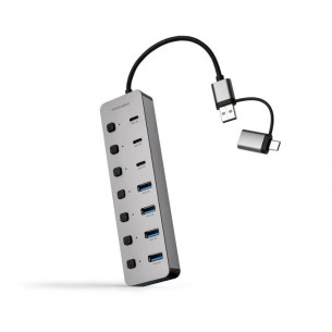 Hub Nanocable USB-A/C a...