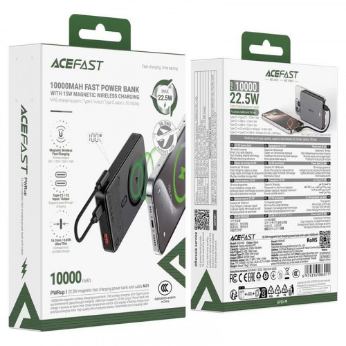 Powerbank Magnético Acefast M31 22.5W...