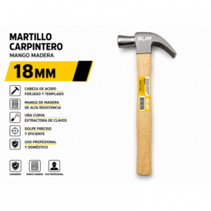 Martillo Carpintero 18 mm...
