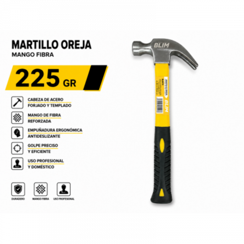 Martillo de Oreja con Mango de Fibra...