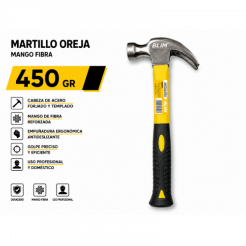 Martillo de Oreja con Mango de Fibra...