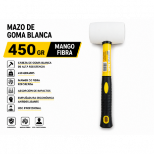 Mazo de Goma Blanco 450g...