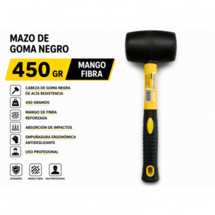 Mazo de Goma Negro 450 g...