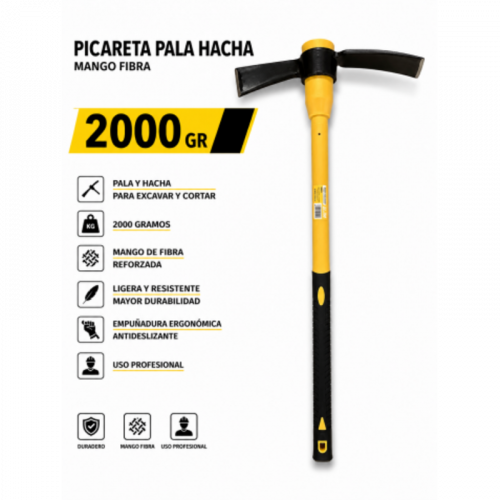 Picareta Pala Hacha 2000g Mango Fibra...