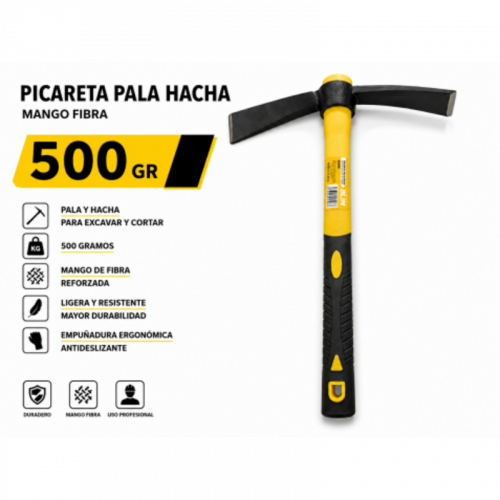 Picareta Pala Hacha 500g Mango Fibra...