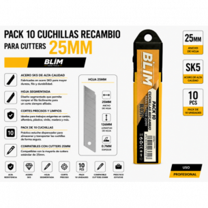 Pack 10 Cuchillas de...