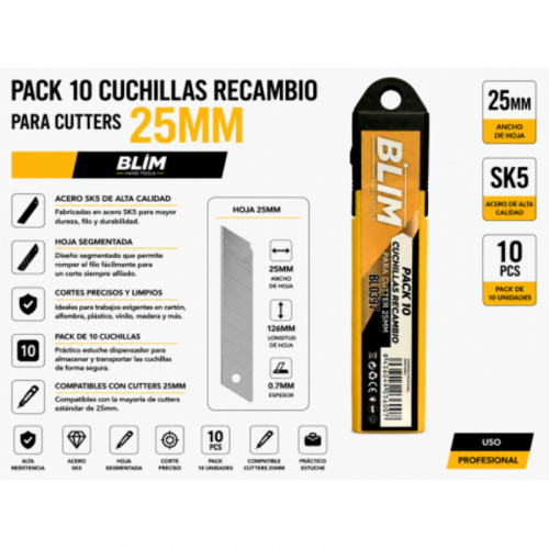 Pack 10 Cuchillas de Recambio para...