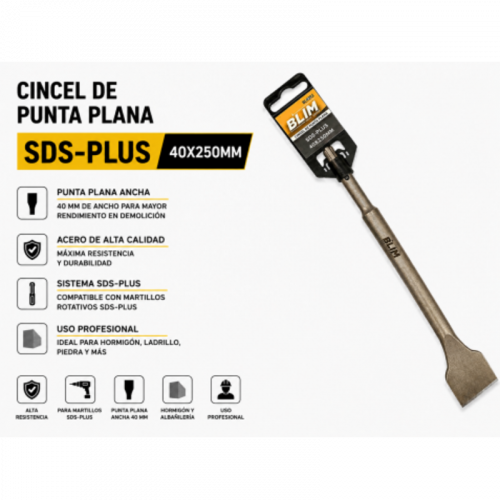 Cincel de Punta Plana SDS-Plus 40x250...