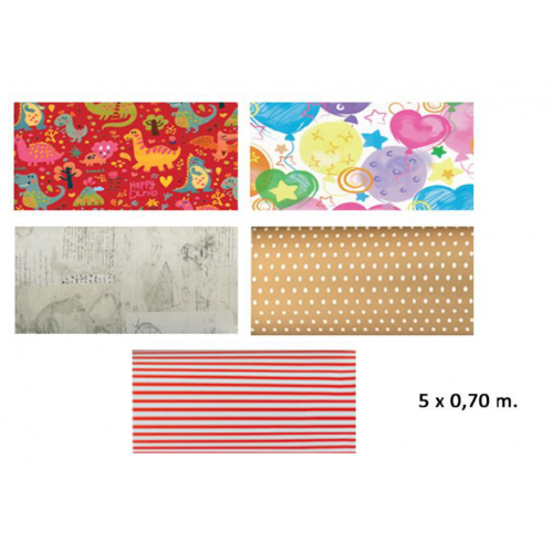 Papel de Regalo Surtido 0,7 x 5...