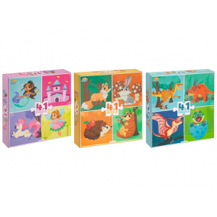 Puzzle 4 en 1 de 4, 6, 9 y...
