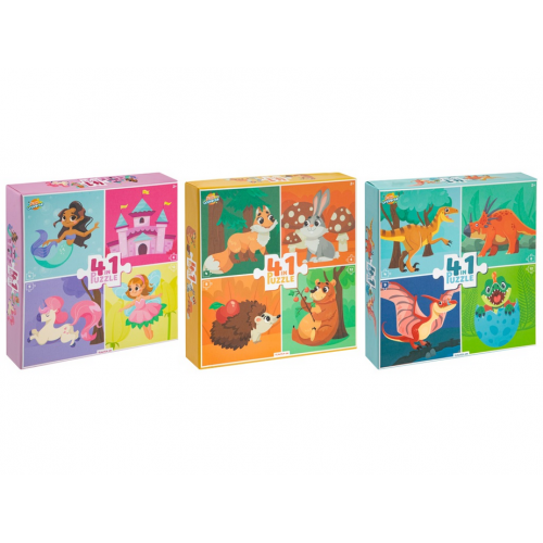Puzzle 4 en 1 de 4, 6, 9 y 12 piezas