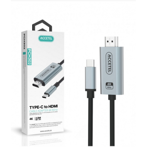 Cable Accetel USB-C 3.1A HDMI 4K60Hz...