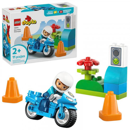 Lego Duplo 10471 Moto de Policía Azul