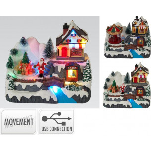 Escena de Navidad LED 16 cm...