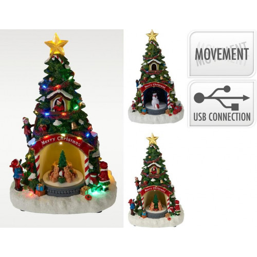 Escena de Navidad Árbol de 32 cm 2 Modos