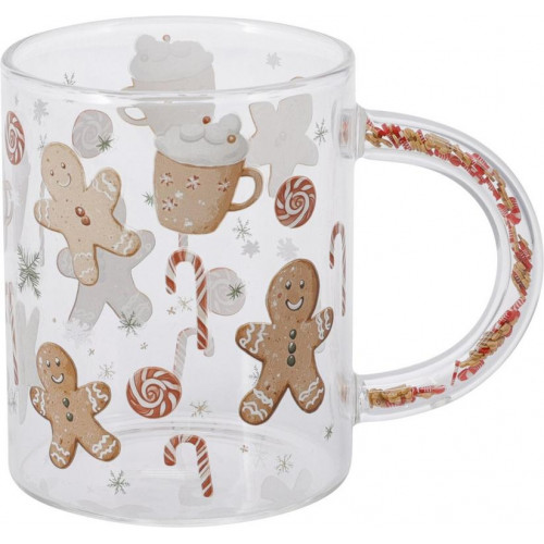 Taza Navideña de Vidrio Borosilicato...