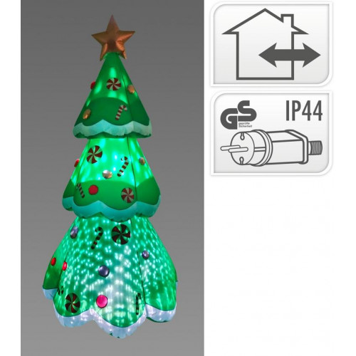 Árbol inflable con LED de 240 cm