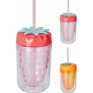 Vaso con Pajita y Diseño de...