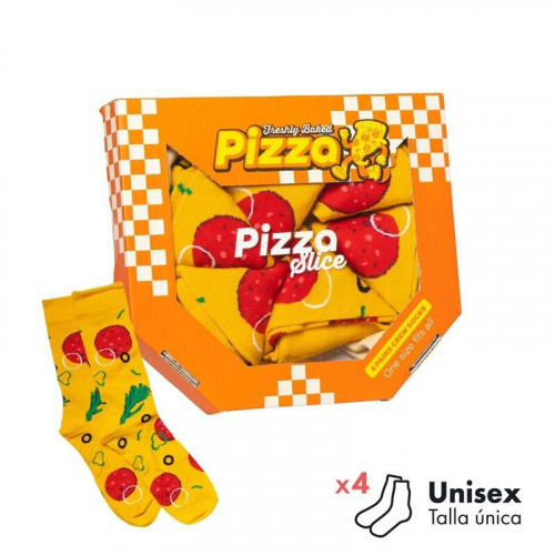 Set de Calcetines con Diseño de Pizza...