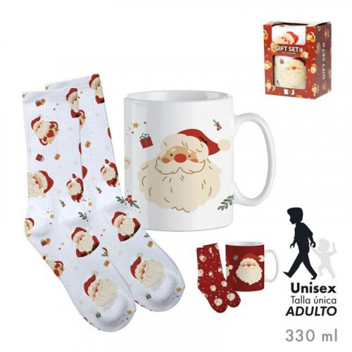 Taza con Calcetín en Caja de Regalo Noel
